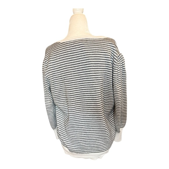 Karl Lagerfeld Black and White Striped Sweater - Picture 5 of 11